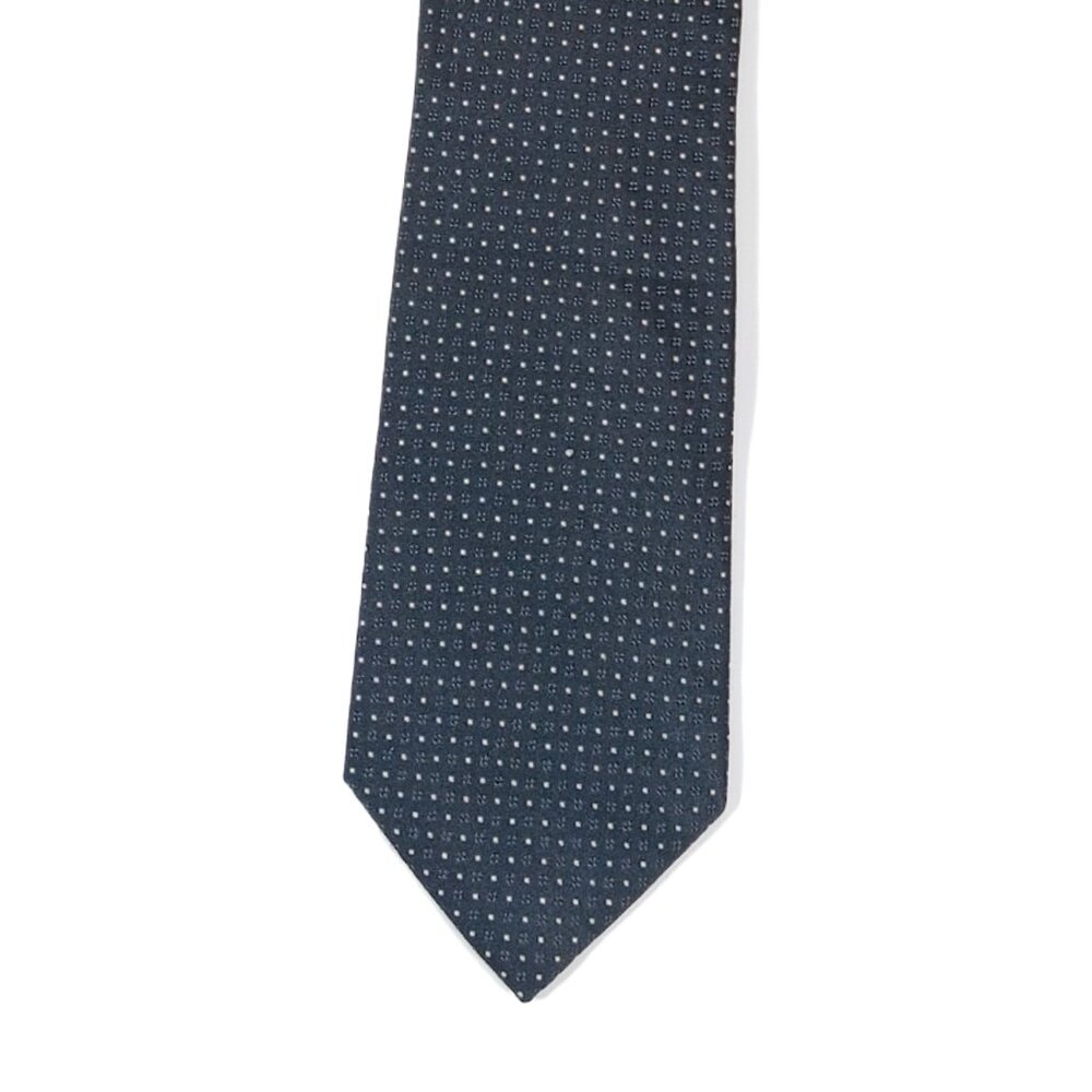 DKNY Men’s Silk Tie Black Silver Dot 60 inch Designer Tie New
